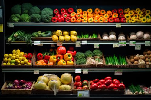 农产品新鲜蔬菜货架摄影图 摄影图